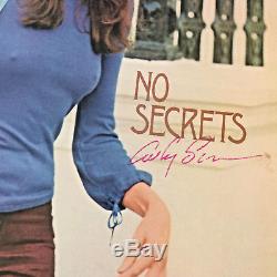 Carly Simon Autograph She Signed No Secrets 1972 You're So Vain Record Album