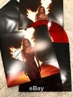Celine Dion Courage LP Album Signed With Proof Autograph