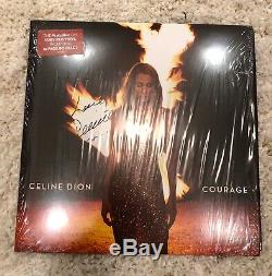 Celine Dion Courage LP Album Signed With Proof Autograph