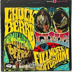 Chuck Berry Signed Autographed Live at Fillmore Record Album Cover PSA/DNA COA