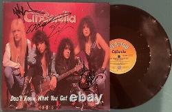Cinderella Band Signed Autographed Vinyl Single Album By All 4 Members