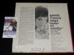 Connie Francis Autographed Record Album (never On Sunday) Jsa Coa