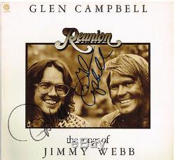 Country legends GLEN CAMPBELL & JIMMY WEBB signed record album cover