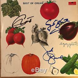 Cream LP Album Cover Best of Cream Signed and Authenticated with COA