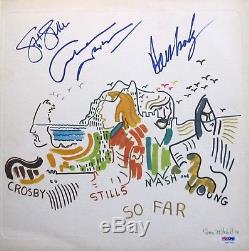 Crosby Stills & Nash Autographed Signed So Far Album Certified Authentic Psa/dna