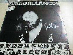 DAVID ALLAN COE signed/autographed UNDERGROUND ALBUM vinyl record JSA CERTIFIED