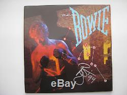 DAVID BOWIE -Rare AUTOGRAPHED ALBUM LET'S DANCE LP SIGNED by BOWIE in 1999