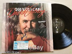 DAVID CROSBY AUTOGRAPHED OH YES I CAN SOLO RECORD DRIVE MY CAR PROMOTIONAL ALBUM