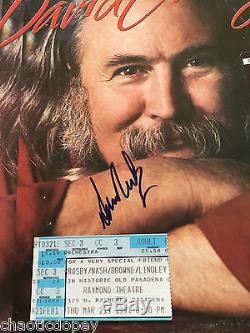 DAVID CROSBY AUTOGRAPHED OH YES I CAN SOLO RECORD DRIVE MY CAR PROMOTIONAL ALBUM