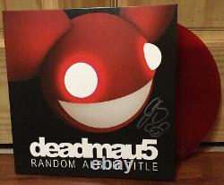 DEADMAU5 SIGNED RANDOM ALBUM TITLE LP RED VINYL NYC 5/2/24 +4x6 PHOTO