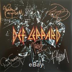 DEF LEPPARD signed 2015 DEF LEPPARD Album LP signed by All 5 band Members