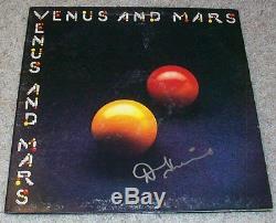 DENNY LAINE SIGNED AUTOGRAPH PAUL MCCARTNEY THE WINGS ALBUM withPROOF