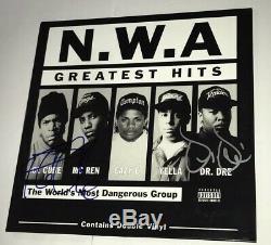 DR. DRE & Ice Cube Signed NWA Record Album LP RARE RAPPER Autograph JSA LOA COA