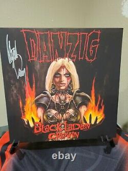 Danzig Black Laden Grown Vinyl Lp Album Signed By Glenn Danzig