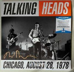 David Byrne Signed Record Album Live Chicago August 28, 1978 Beckett COA