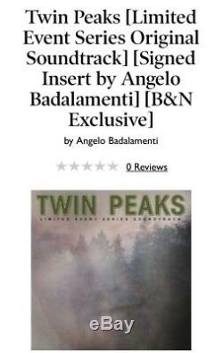 David Lynch, Angelo Badalamenti, Sheryl Lee Signed Twin Peaks Album Insert Proof