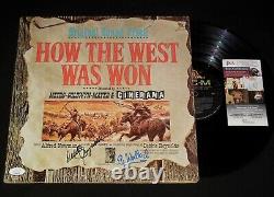 Debbie Reynolds & Eli Wallach Autographed Record Album (west Was Won) Jsa Coa