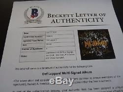 Def Leppard All 5 Autographed Signed LP Album Beckett Certified