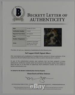 Def Leppard Hysteria Signed Autograph Beckett COA Album Record 12 Photo BAS