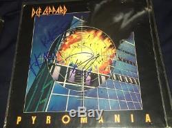 Def Leppard Signed Autographed Pyromania Record Album x 3 Rick Allen Savage Phil