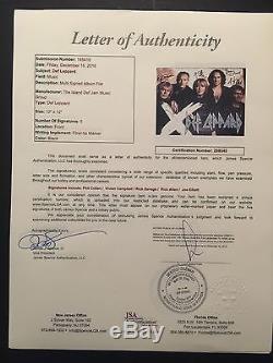 Def Leppard X Group Signed Autograph JSA COA Album Flat All 5