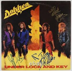 Dokken Signed Autograph JSA Record Album Vinyl Under Lock And Key