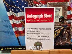 Donald Trump Hand Signed Autographed American Flag Record Album Cover COA