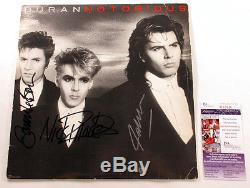 Duran Duran Signed LP Record Album Notorious 3 JSA AUTOS