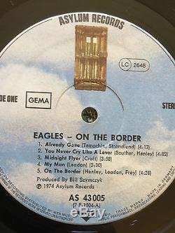 Eagles 5 Autographs Henley Frey Meisner Felder Leadon Signed On The Border Album