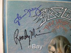 EAGLES Rare FULLY AUTOGRAPHED ALBUM 1976 HITS LP HAND SIGNED by ALL FIVE