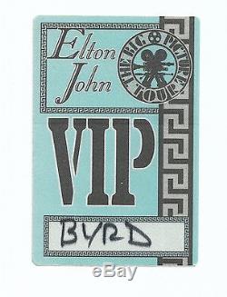ELTON JOHN SIGNED ALBUM WITH BACKSTAGE PASS