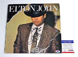 Elton John Signed Breaking Hearts Record Album Psa Coa M82459
