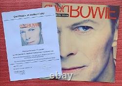 EPPERSON auto DAVID BOWIE signed With Compliments CARD withBTWN album FLAT