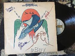 Eagles 5 Autographs Henley Frey Leadon Meisner Felder Signed On The Border Album