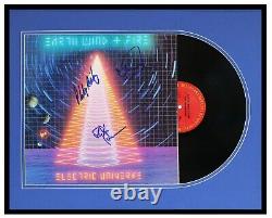 Earth Wind & Fire Group Signed Framed 1983 Electric Universe Vinyl Record Album
