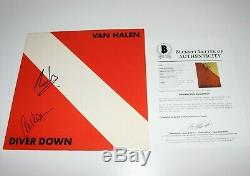 Eddie & Alex Van Halen Signed'diver Down' Record Album Lp Beckett Coa Proof