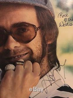 Elton John Rock of The Westies Autographed Signed Album Vinyl Beautiful Rare