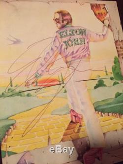 Elton John Signed Goodbye Yellow Brick Road Vinyl LP Record Album Rare Piano