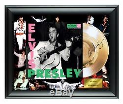 Elvis Presley Autographed Self Titled Album LP Gold Record Award