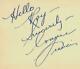 Entertainment Legends Connie Francis Michael Wilding Signed Album Page JSA COA