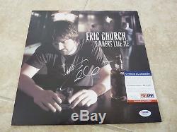 Eric Church Sinners Like Me Signed Autographed LP Album Record PSA Certified