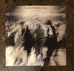 FLEETWOOD MAC signed album LIVE BUCKINGHAM, FLEETWOOD & MCVIE PROOF 1