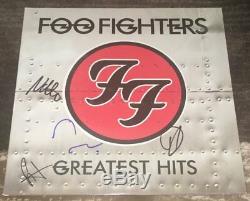 FOO FIGHTERS SIGNED AUTOGRAPH GREATEST HITS ALBUM DAVE GROHL +3 withEXACT PROOF