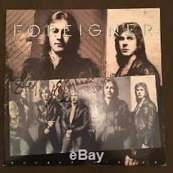 FOREIGNER AUTOGRAPHED DOUBLE VISION ALBUM Signed By 5 ORIGINAL MEMBERS