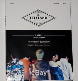 FTISLAND F. T Autographed 2015 Mini 5th album I WILL CD+photobook new korean