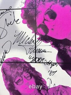 Full Band Autographed Album Cover Starship No Protection USA 1987