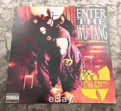 GFA Enter the 36 Chambers x4 WU-TANG CLAN Signed Record Album PROOF AD2 COA