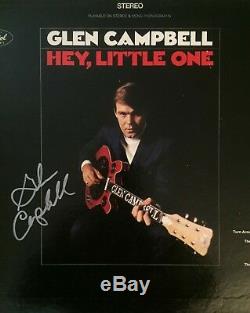GLEN CAMPBELL Autographed Signed HEY LITTLE ONE Vinyl Record LP Album PSA DNA