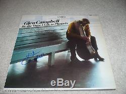 GLEN CAMPBELL SIGNED BY THE TIME I GET TO PHOENIX ALBUM RECORD LP VINYL WithCOA