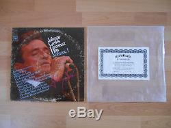 GREAT JOHNNY CASH GREATEST HITS VOL. 1 AUTOGRAPHED RECORD ALBUM! SIGNED COVER
